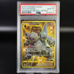 Pokemon Coalossal 198/189 Swsh03 Darkness Ablaze Secret Rare Holo PSA 10 - Image 1