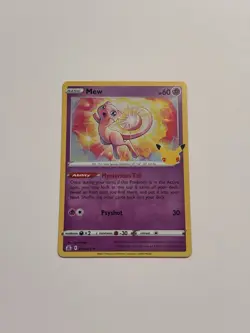 Mew 011/025 Holo Rare Celebrations Pokemon Near Mint - Image 1
