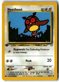 2000 Hoothoot ⭐ 60/111 1st Edition Vintage Neo Genesis Pokemon NM/LP - Image 1