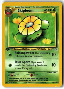 2000 Skiploom ⭐ 49/111 1st Edition Uncommon Neo Genesis Pokemon NM/LP - Image 1