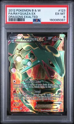 RAYQUAZA EX 123/124 DRAGONS EXALTED POKEMON PSA 6 - Image 1