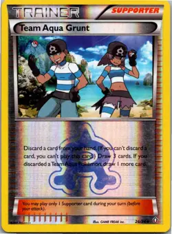 Team Aqua Grunt 26/34 Uncommon Double Crisis Pokemon Reverse Holo Near Mint - Image 1