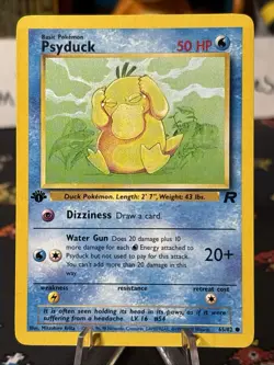 2000 Pokemon Team Rocket 1st Edition 65/82 Psyduck - Image 1