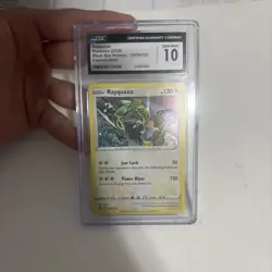 Pokemon Rayquaza SWSH029 Black Star Promo Cosmos Holo English CGC 10 Big Swirl - Image 1