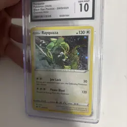 Pokemon Rayquaza SWSH029 Black Star Promo Cosmos Holo English CGC 10 Big Swirl - Image 2