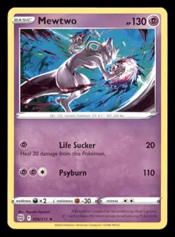 MEWTWO 056/172 RARE BRILLIANT STARS POKEMON NM - Image 1