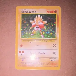 Wizards of the Coast Pokemon TCG Hitmonchan 7/102 Base Holo Rare 70HP Eng - Image 1