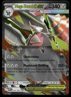 Mega Excadrill ex ME05: Pitch Black [065/084] Double Rare Holofoil NM Pokemon - Image 1