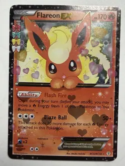 Pokemon TCG Flareon EX Holo Ultra Rare Generations Radiant RC6/RC32 EN 2016 - Image 1