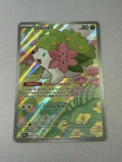 Pokemon TCG Shaymin 185/182 SV10 Destined Rivals IR Full Art Holo English - Image 1