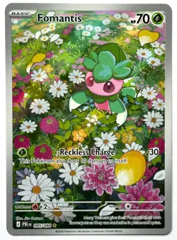 Fomantis 085/084 - Pokemon TCG - Pitch Black Illustration Rare Holo - Image 1