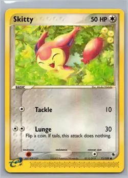 SKITTY 71/109 COMMON RUBY & SAPPHIRE POKEMON NEAR MINT - Image 1