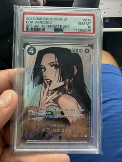 Bandai One Piece Card Game OP04 Boa Hancock #078 SP Alt Art PSA 10 - Image 1