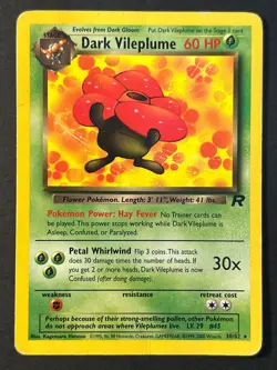 Dark Vileplume 30/82 Team Rocket Rare - WOTC Pokemon Card HP - Image 1