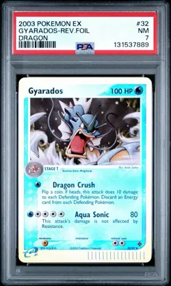 GYARADOS 32/97 PSA 7 EX DRAGON REVERSE HOLO RARE POKEMON CARD ENGLISH - Image 1