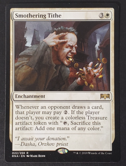 MTG Smothering Tithe 022/259 Ravnica Allegiance Rare Non-Foil Near Mint NM - Image 1