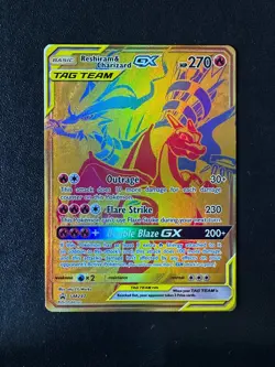 POKEMON TCG - SUN & MOON PROMO - RESHIRAM & CHARIZARD GX TAG TEAM SM247 - Image 1