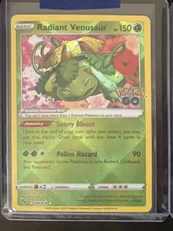 Radiant Venusaur 004 Pokemon GO Pokemon English Card NM - Image 1