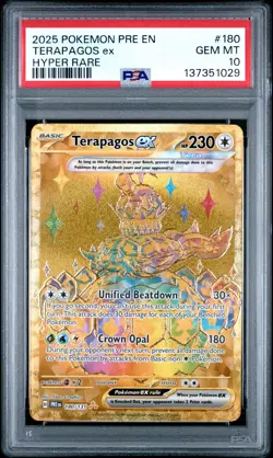 Terapagos EX 180/108 Hyper Rare Pre Enprismatic Evolutions Pokemon PSA 10 - Image 1