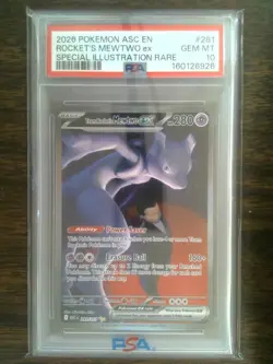 Team Rocket's Mewtwo EX - 281/217 - Ascended Heroes Illustration Rare - PSA 10 - Image 1