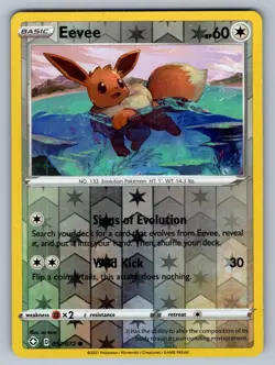 Eevee 052/072 Common Shining Fates Pokemon NM - Image 1