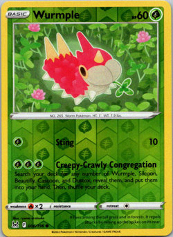 💥Pokemon - Wurmple - Reverse Holo - 006/196 - Lost Origin (NM)💥 - Image 1