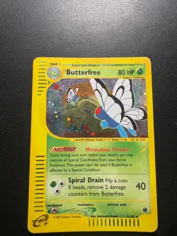 Pokemon Carta Butterfree 5/165 Holo Rara - Expedition Eng - Played - Image 1