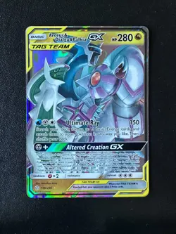 POKEMON TCG - COSMIC ECLIPSE - ARCEUS DIALGA PALKIA GX TAG TEAM 156/236 - Image 1
