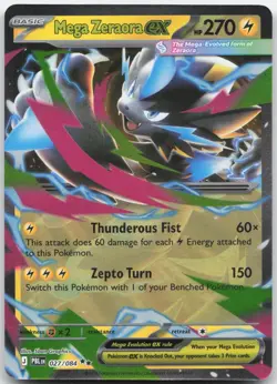 Mega Zeraora ex 027/084 Double Rare Pitch Black Pokemon Holo Near Mint - Image 1