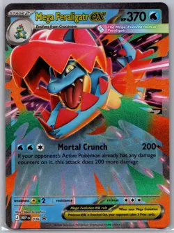 Mega Feraligatr ex 036 Holo Promo ME: Mega Evolution Promo Pokemon Holo NM/M - Image 1