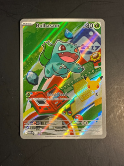 2025 Pokemon MEG First Partners Series 1 Black Star Promo Bulbasaur 37 Full Art - Image 1
