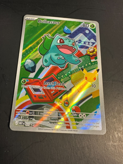 2025 Pokemon MEG First Partners Series 1 Black Star Promo Bulbasaur 37 Full Art - Image 5