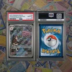 Pokemon Team Rocket's Weezing 199/182 SV10 Holo Illustration Rare PSA 10 - Image 1
