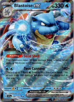 Blastoise ex 30/142 Double Rare Stellar Crown Pokemon Holo Near Mint - Image 1