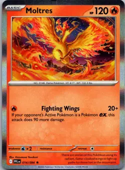 Moltres 014/094 Rare Phantasmal Flames Pokemon Holo Near Mint - Image 1