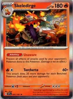 Skeledirge 031/191 Rare Surging Sparks Pokemon Holo Near Mint - Image 1