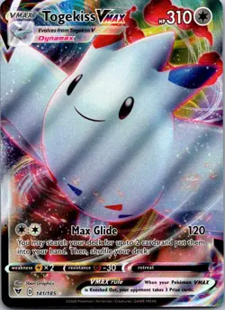Togekiss VMAX 141/185 Holo VMAX Rare Vivid Voltage Pokemon Near Mint - Image 1