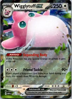 Wigglytuff ex 040/165 Double Rare 151 Pokemon Holo Near Mint - Image 1