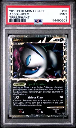 2010 POKEMON TRIUMPHANT ABSOL PRIME #91 ULTRA RARE PSA 9 MINT #114490503 - Image 1