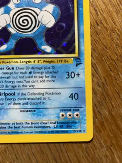 Pokemon TCG Poliwrath Base Set 2 15/130 Holo Unlimited Holo Rare - LP - Image 3