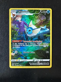 POKEMON TCG - BRILLIANT STARS TRAINER GALLERY - VAPOREON TG02/TG30 - Image 1