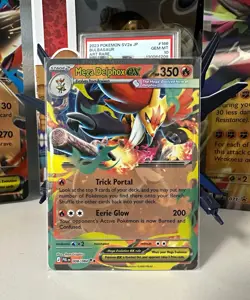 Mega Delphox ex 008/084 Double Rare Pitch Black Pokemon Holo Near Mint - Image 1