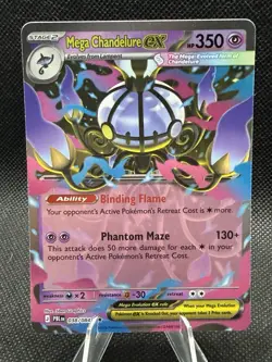Mega Chandelure ex 038/084 Double Rare Holo Pokemon Pitch Black NM - Image 1