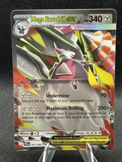 Mega Excadrill ex 065/084 Double Rare Holo Pokemon Pitch Black NM - Image 1
