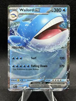 Wailord ex 016/084 Double Rare Holo Pokemon Pitch Black NM - Image 1