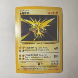 1999 Pokemon Base Set holo Rare Zapdos 16/102 - Image 1