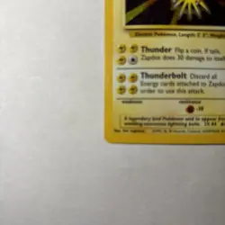 1999 Pokemon Base Set holo Rare Zapdos 16/102 - Image 2