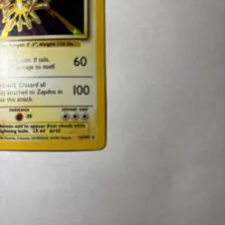 1999 Pokemon Base Set holo Rare Zapdos 16/102 - Image 3