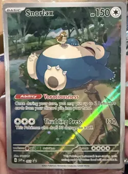 Pokemon TCG Snorlax 051 Scarlet Violet 151 Black Star Promo Card NM Condition - Image 1