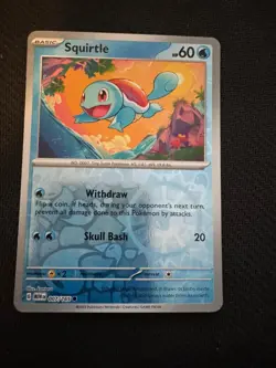 Squirtle (Reverse Cosmos Holo) 007/165 Cards & Products Pokemon NM A1 - Image 1